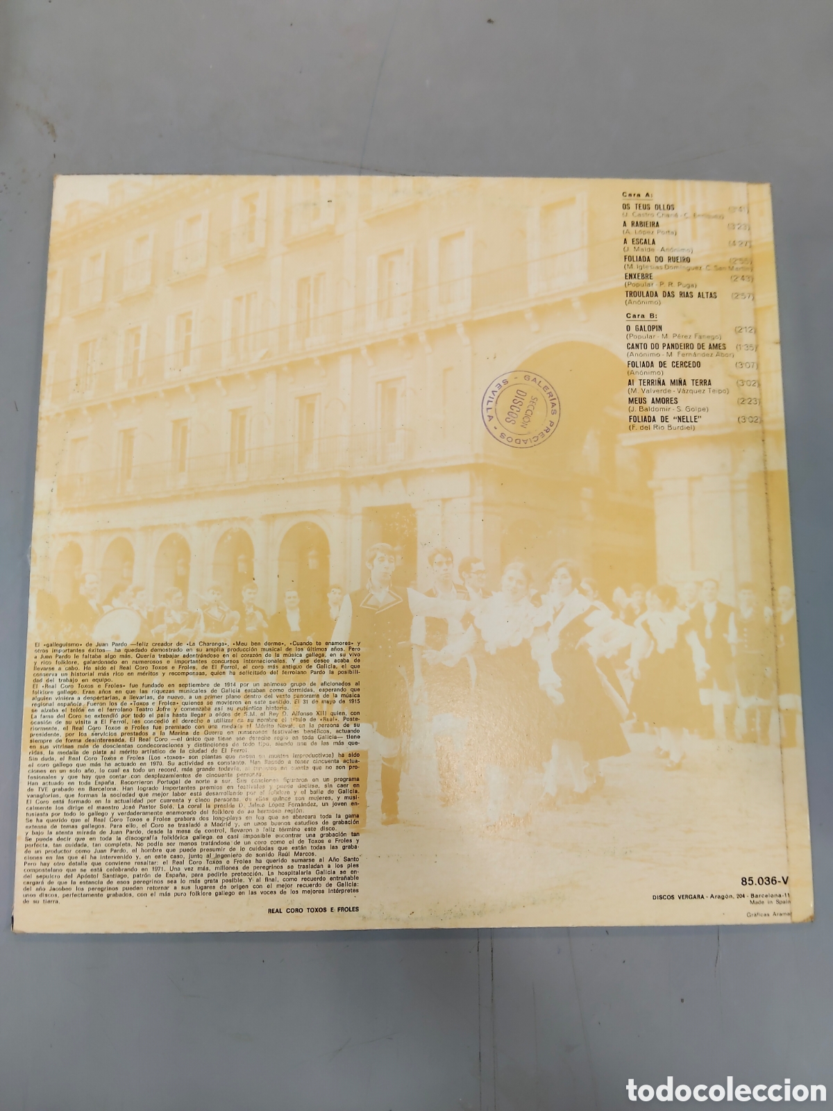 Discos de vinilo: LP REAL CORO TOXOS Y FLORES - Foto 2