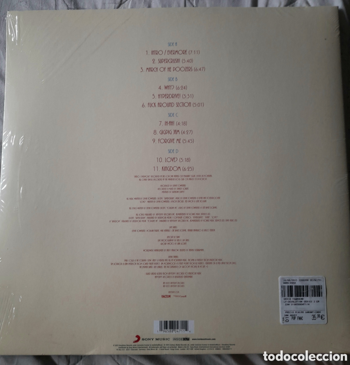 Discos de vinilo: DEVIN TOWNSEND - DEVOLUTION SERIES #3 - EMPATH LIVE IN AMERICA. BLACK LP. OFERTA. NUEVO - Foto 3