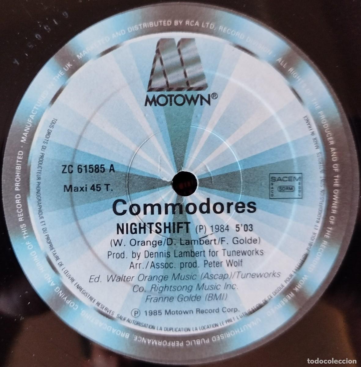 Discos de vinilo: COMMODORES ** Nightshift ** MAXI SINGLE FRANCIA 1985 - Foto 3