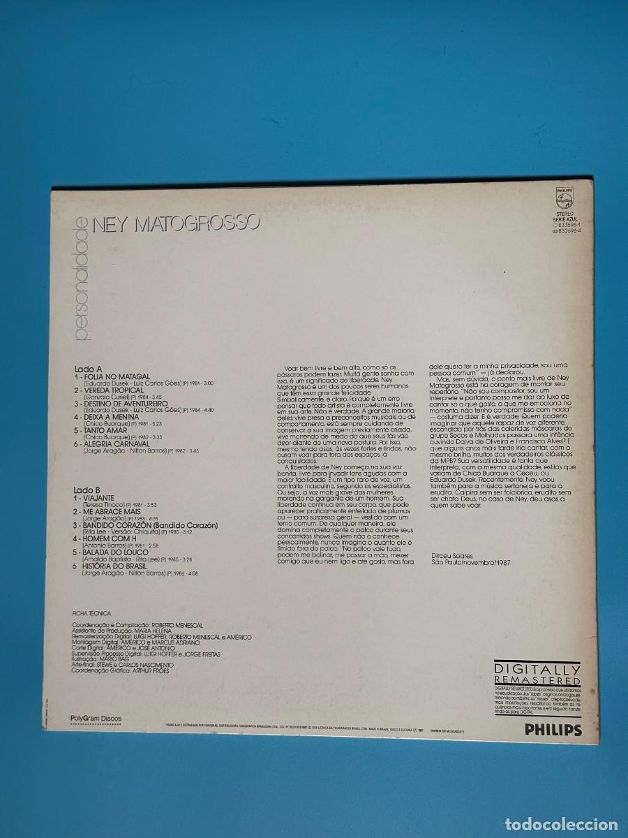 Discos de vinilo: Ney Matogrosso - Personalidade (LP) - Foto 3