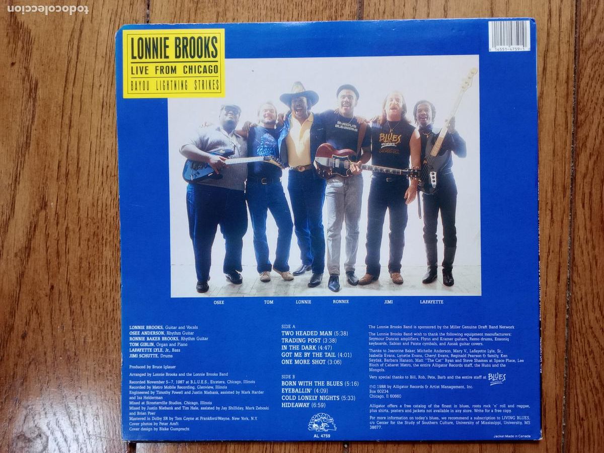 Discos de vinilo: Lonnie Brooks - live from Chicago - bayou lightning strikes - Foto 2