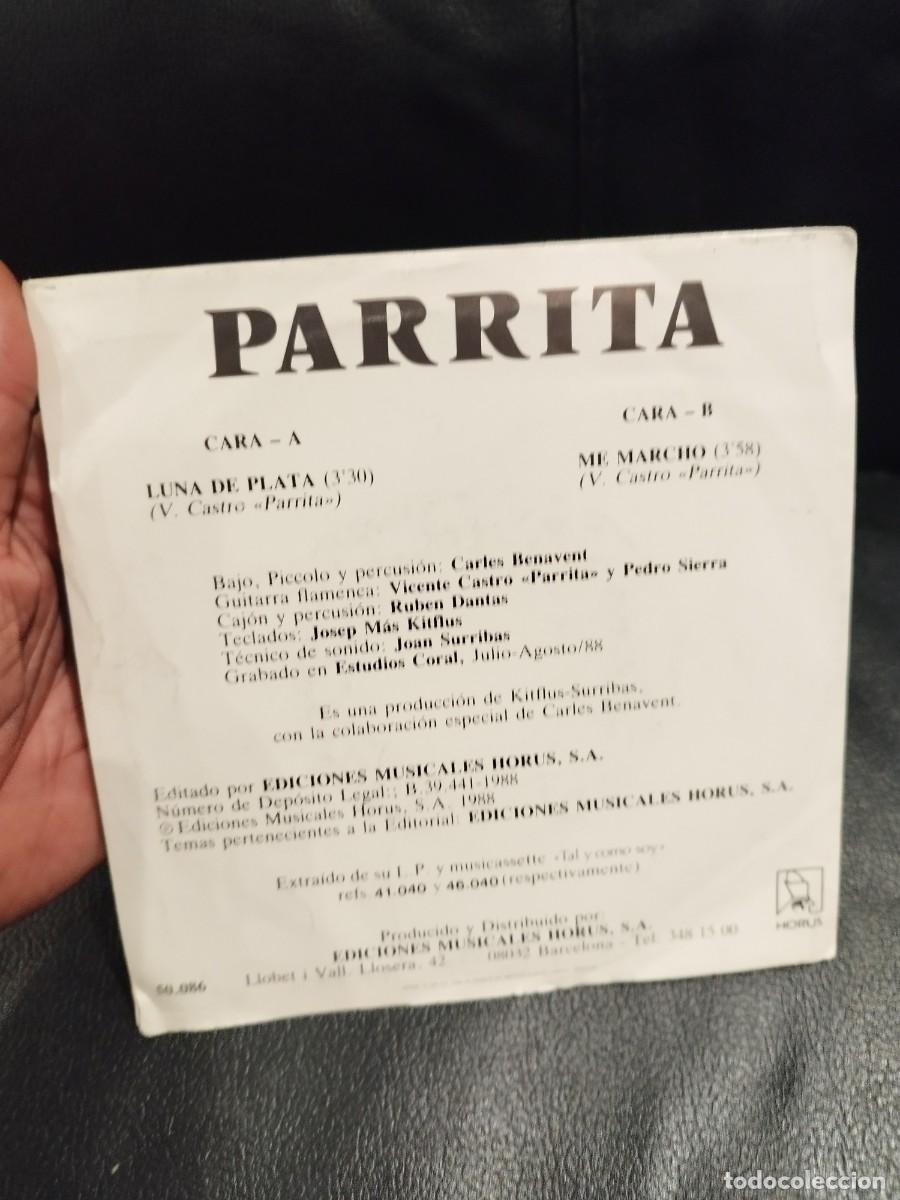 Discos de vinilo: Parrita, luna de plata, mearcho. Vinilo 7&rdquo;. - Foto 2