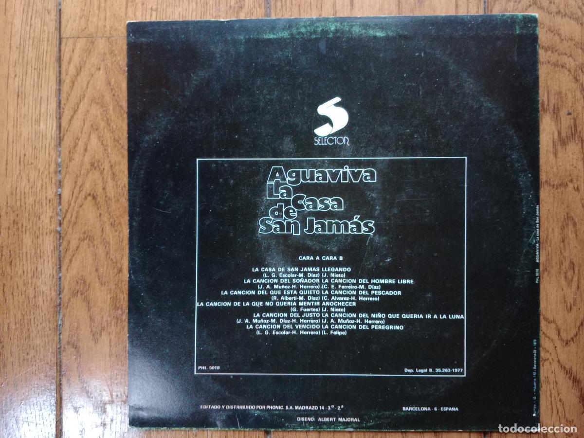Discos de vinilo: Aguaviva - la casa de san jam&aacute;s - Foto 2