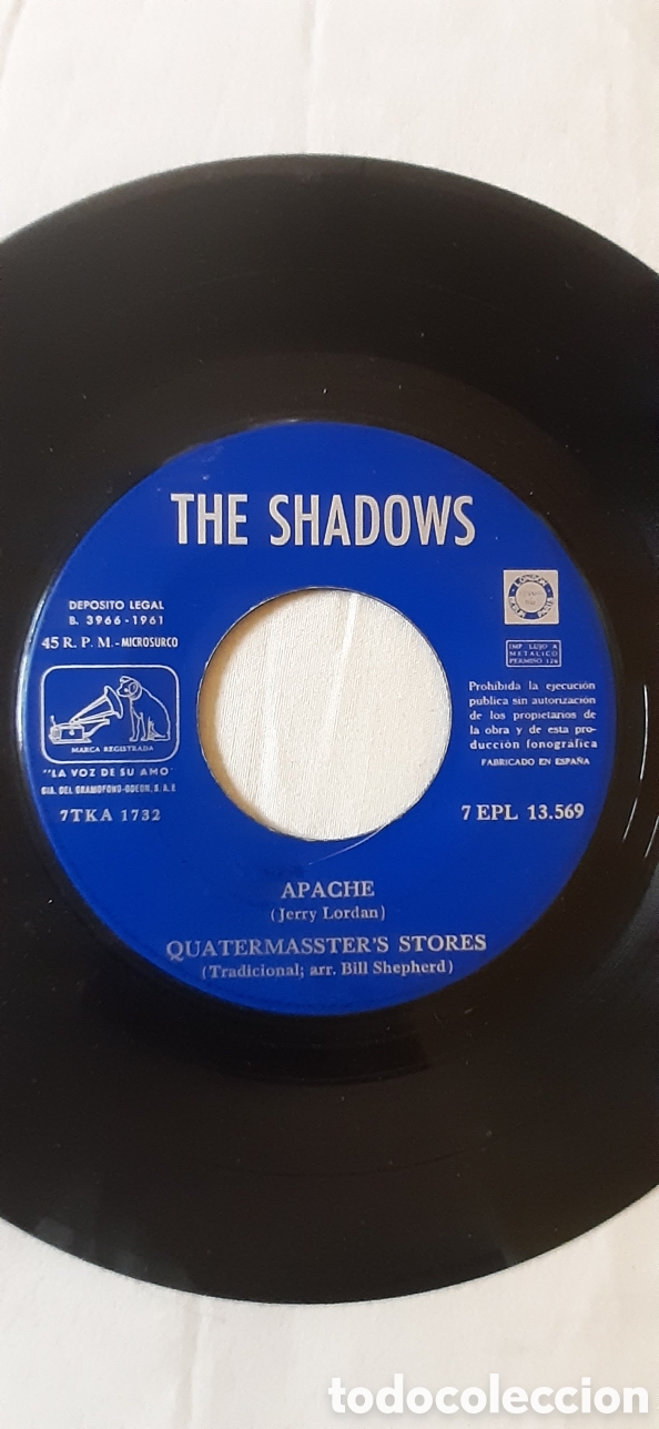Discos de vinilo: The Shadows - Apache - 7 EP - Foto 4