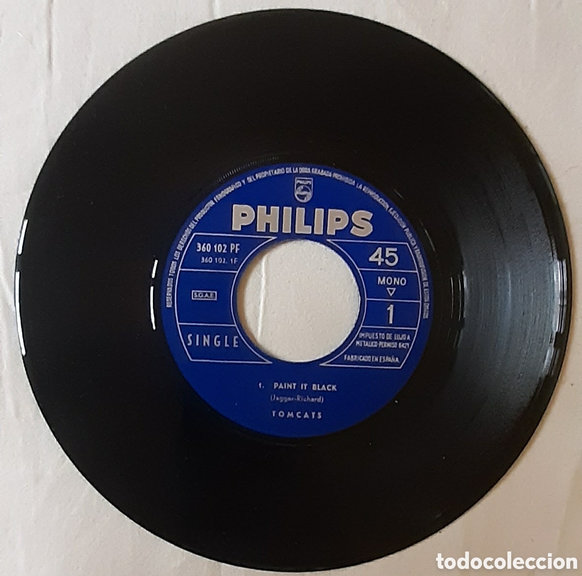 Discos de vinilo: Tomcats - Paint it black / monday monday - single - Foto 6