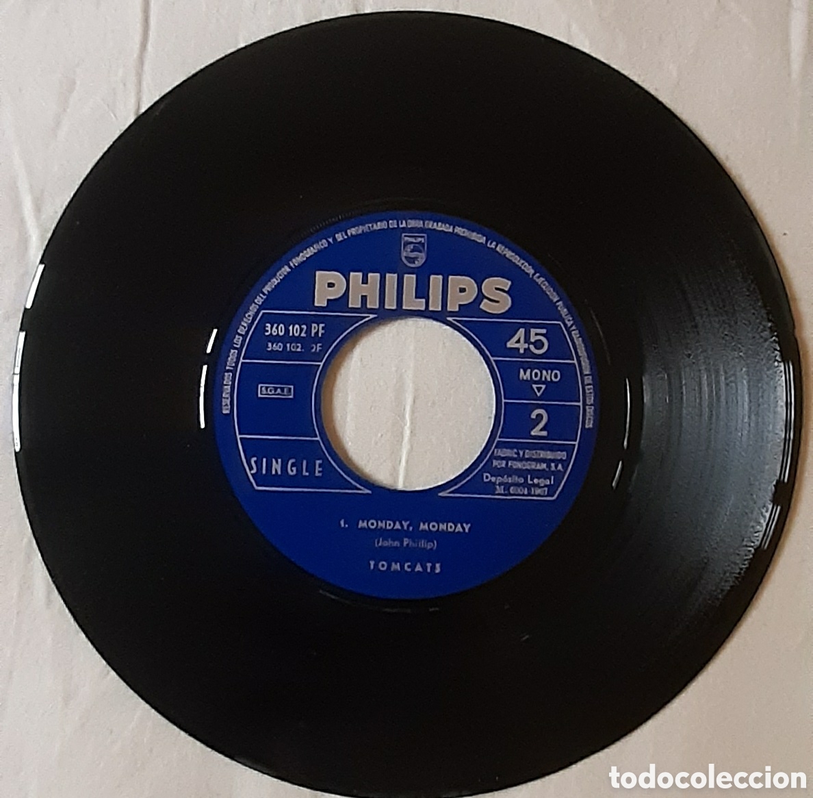Discos de vinilo: Tomcats - Paint it black / monday monday - single - Foto 7