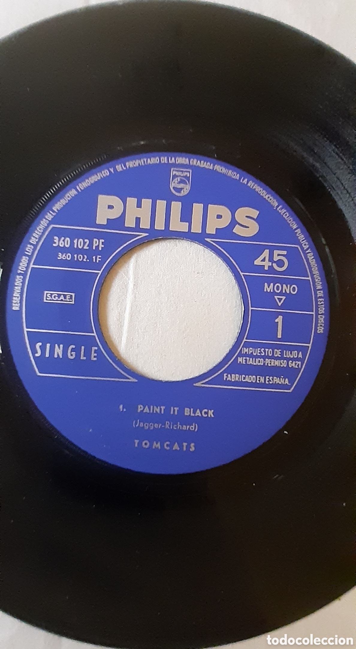 Discos de vinilo: Tomcats - Paint it black / monday monday - single - Foto 8