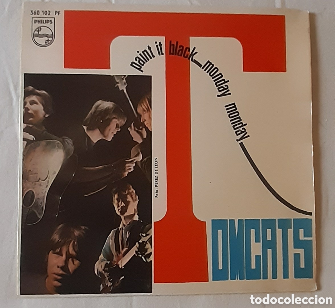 Discos de vinilo: Tomcats - Paint it black / monday monday - single - Foto 1