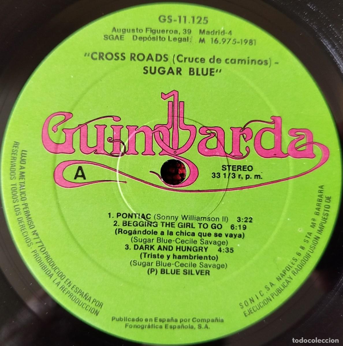 Discos de vinilo: SUGAR BLUE ** Cross Roads ** VINILO LP 1981 - Foto 3