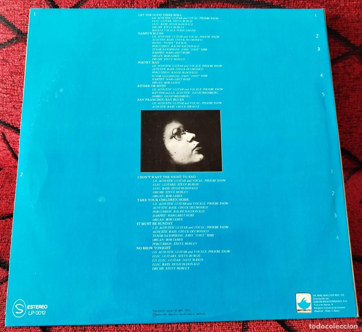 Discos de vinilo: PHOEBE SNOW ** Phoebe Snow ** VINILO LP 1976 - Foto 2