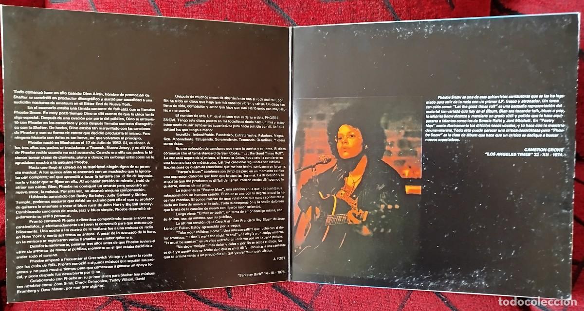 Discos de vinilo: PHOEBE SNOW ** Phoebe Snow ** VINILO LP 1976 - Foto 5