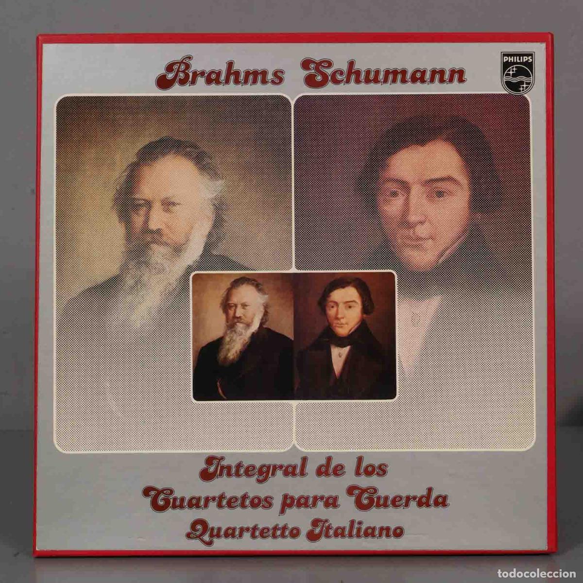 Discos de vinilo: CAJA LP. Brahms, Schumann / Quartetto Italiano &ndash; Integral De Los Cuartetos Para Cuerda. Quartetto I