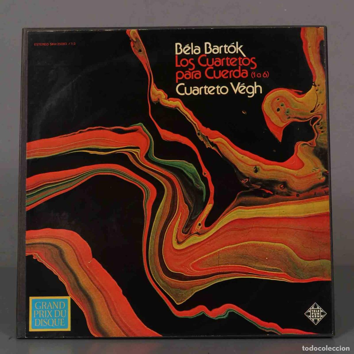 Disques de vinyle: CAJA LP. B&eacute;la Bart&oacute;k / Cuarteto V&eacute;gh &ndash; Los Cuartetos Para Cuerda (1 a 6)