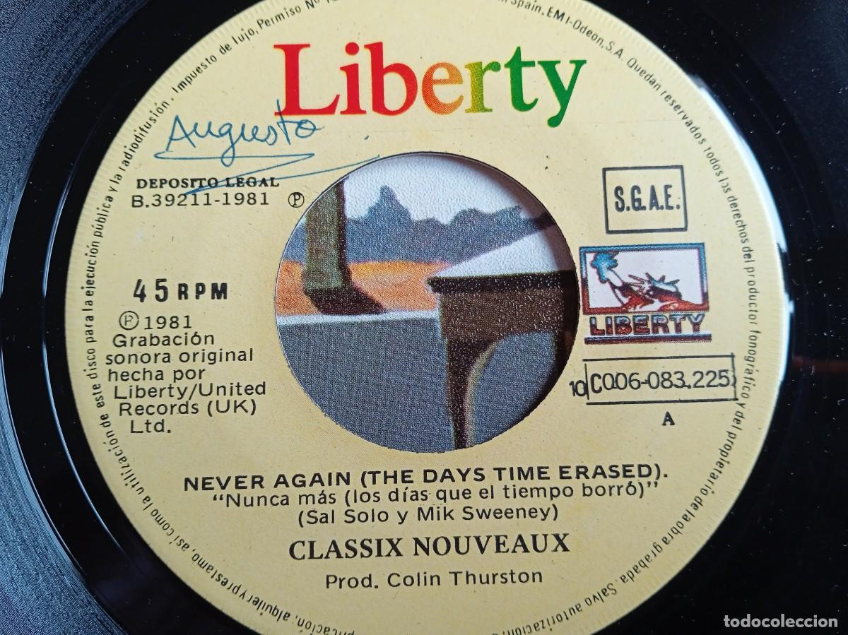Discos de vinilo: Classix Nouveaux - Never again, 627 - Single original Liberty 1981 - Foto 4