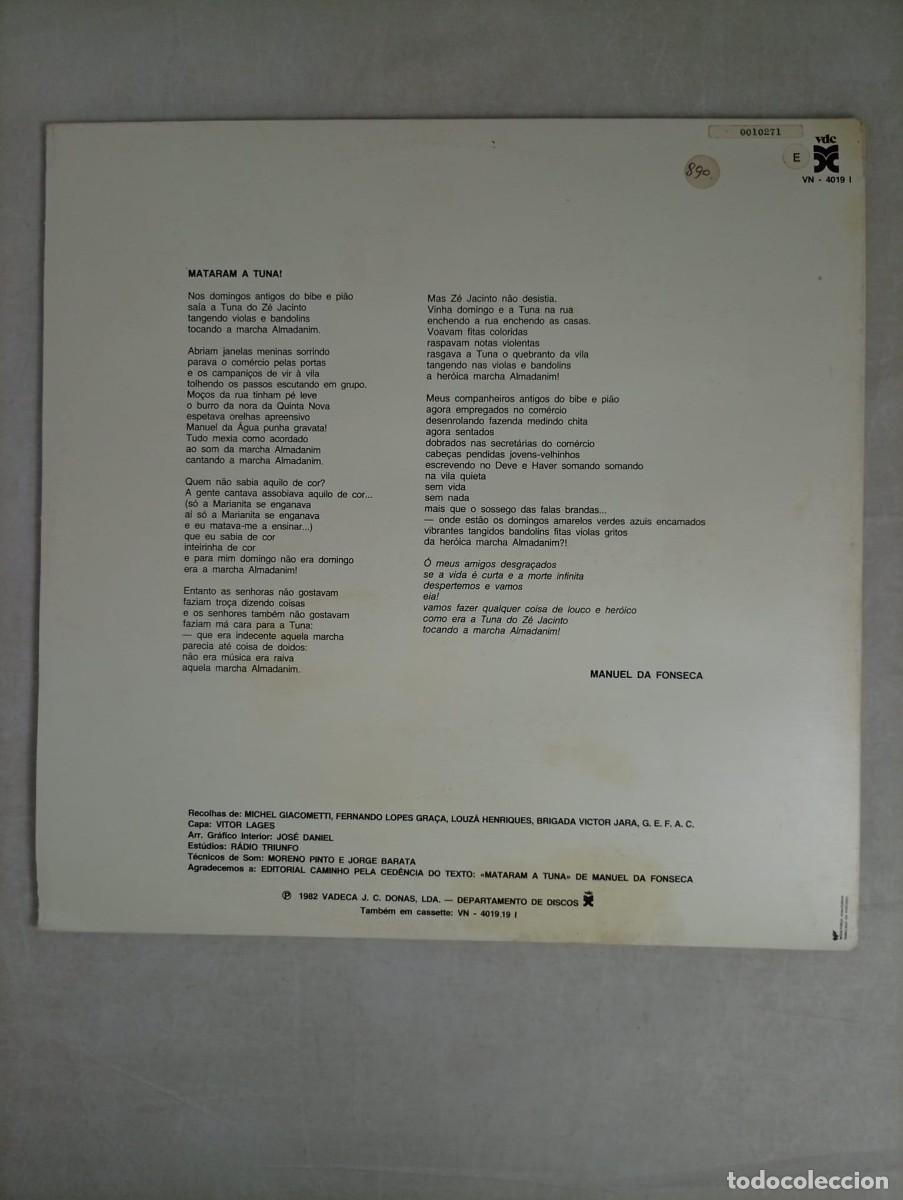 Discos de vinilo: LP BRIGADA VICTOR JARA. MARCHA DOS FOLI&Ocirc;ES - Foto 3