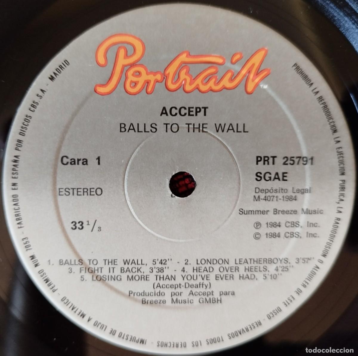 Discos de vinilo: ACCEPT ** Balls To The Wall ** VINILO LP 1983 - Foto 4