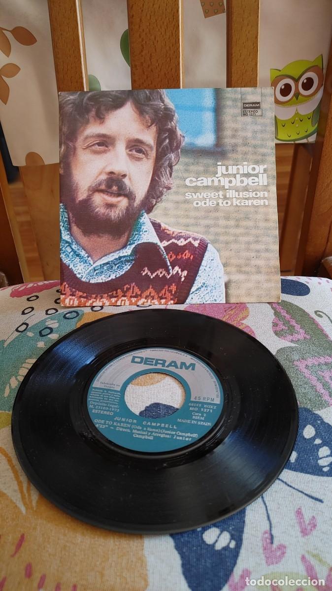 Discos de vinilo: JUNIOR CAMPBELL-SINGLE SWEET ILLUSION - Foto 1