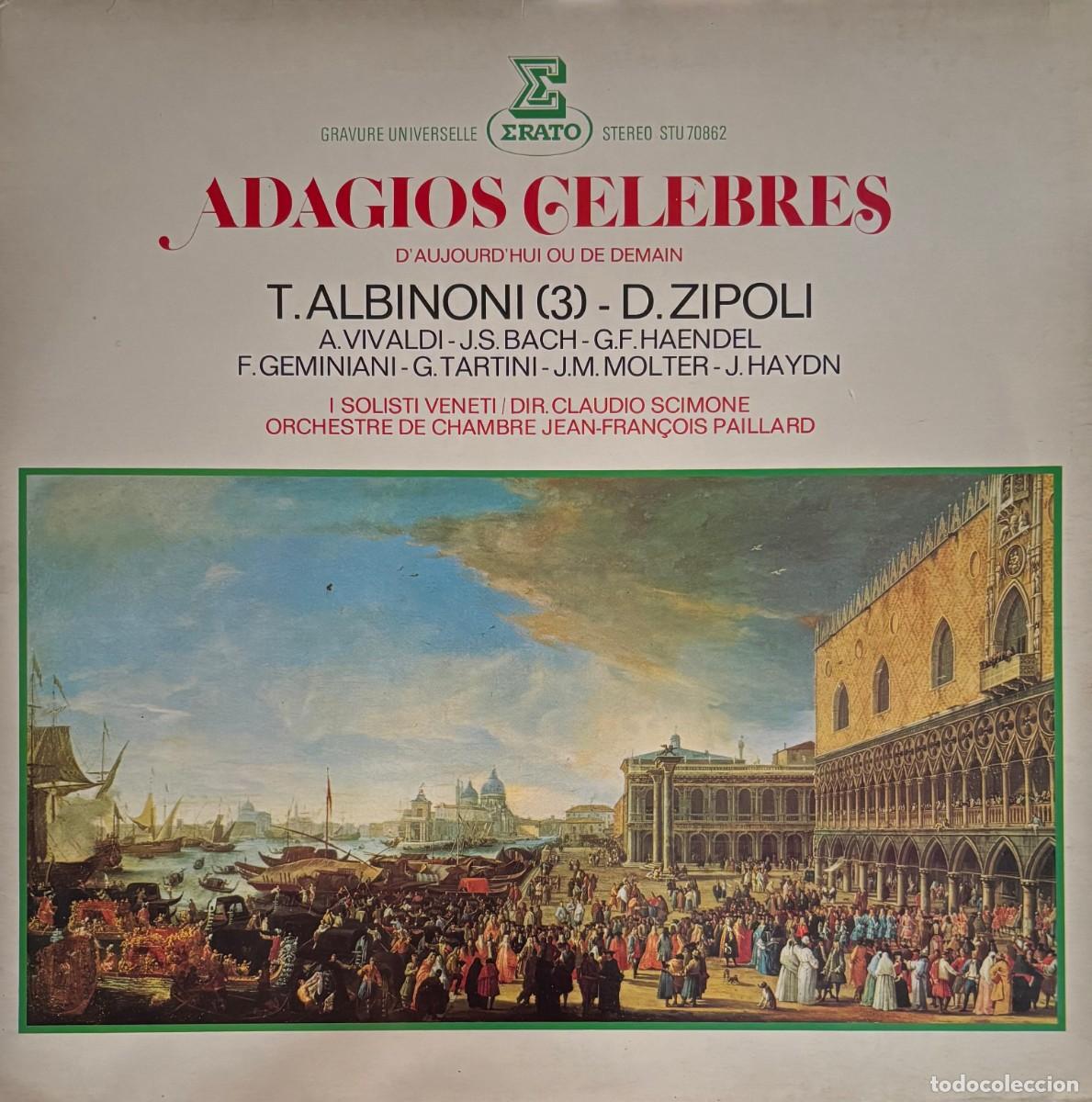 Disques de vinyle: LP ADAGIOS GELEBRES T. ALBINONI D. ZIPOLI. LP-CLASICA-621