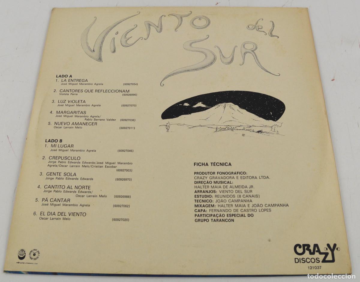 Discos de vinilo: VIENTO DEL SUR. LP. 1980. - Foto 2