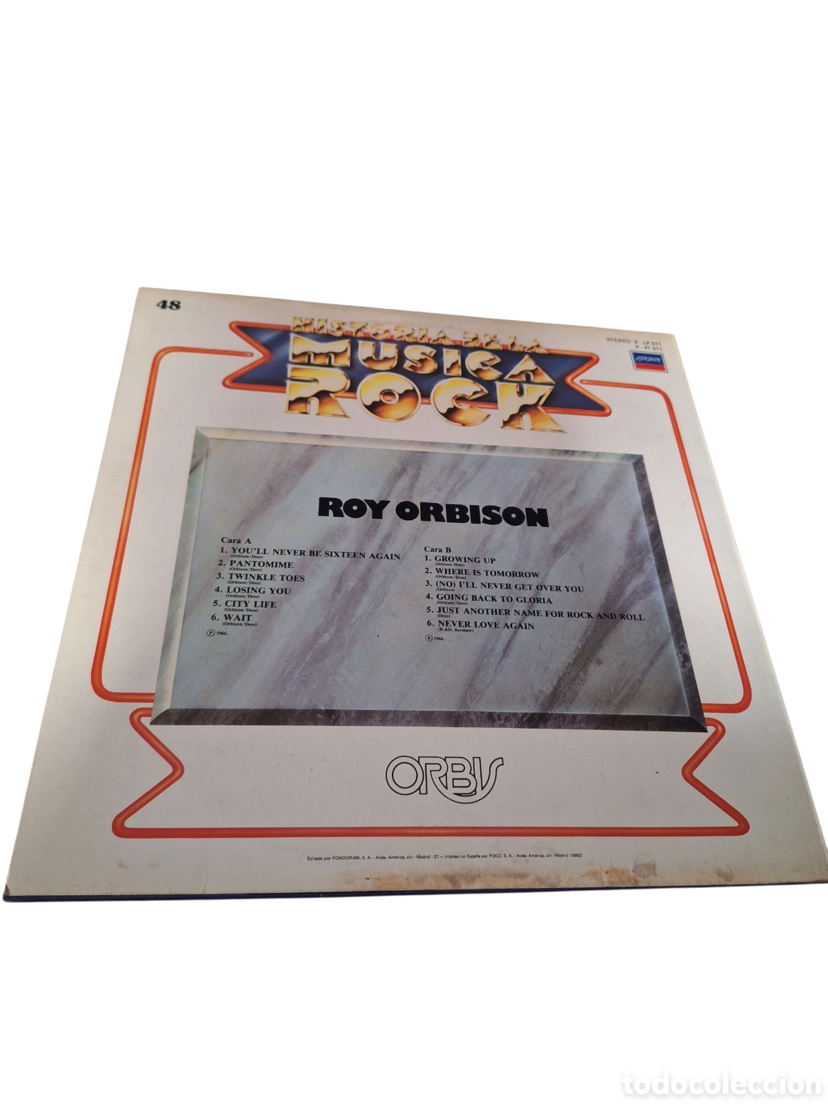 Discos de vinilo: VIN3471 roy orbison VINILO DE SEGUNDAMANO - Foto 2