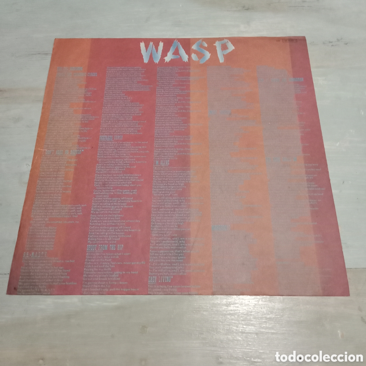 Discos de vinilo: W.A.S.P. - INSIDE THE ELECTRIC CIRCUS - LP - Foto 5