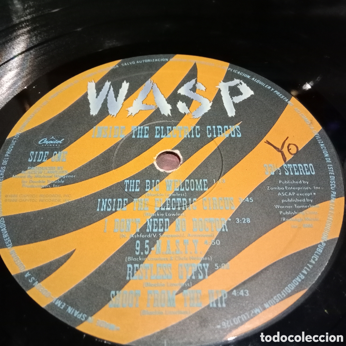 Discos de vinilo: W.A.S.P. - INSIDE THE ELECTRIC CIRCUS - LP - Foto 7