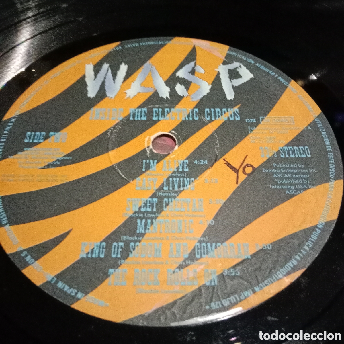 Discos de vinilo: W.A.S.P. - INSIDE THE ELECTRIC CIRCUS - LP - Foto 8