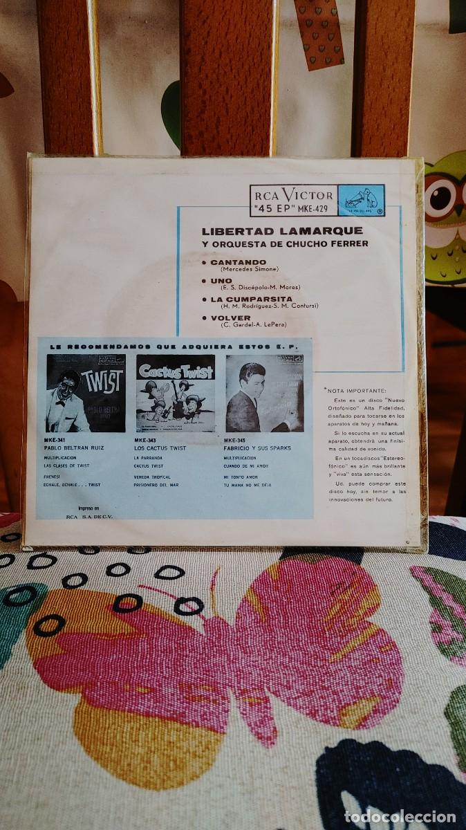 Discos de vinilo: LIBERTAD LAMARQUE-EP CANTANDO +3 - Foto 2