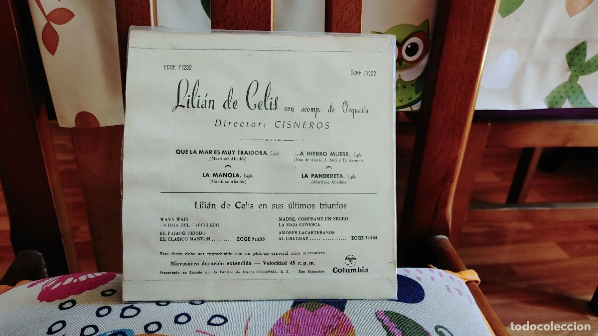 Discos de vinilo: LILIAN DE CELIS-EP QUE LA MAR ES MUY TRAIDORA +3 - Foto 2