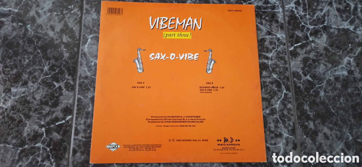Discos de vinilo: Vibeman (Part Three) - Sax-O-Vibe - Foto 2