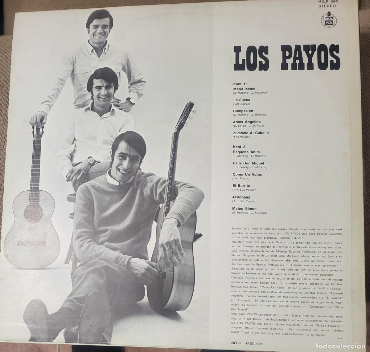 Discos de vinilo: Los Payos Lp sello Hispavox editado en Holanda... - Foto 2