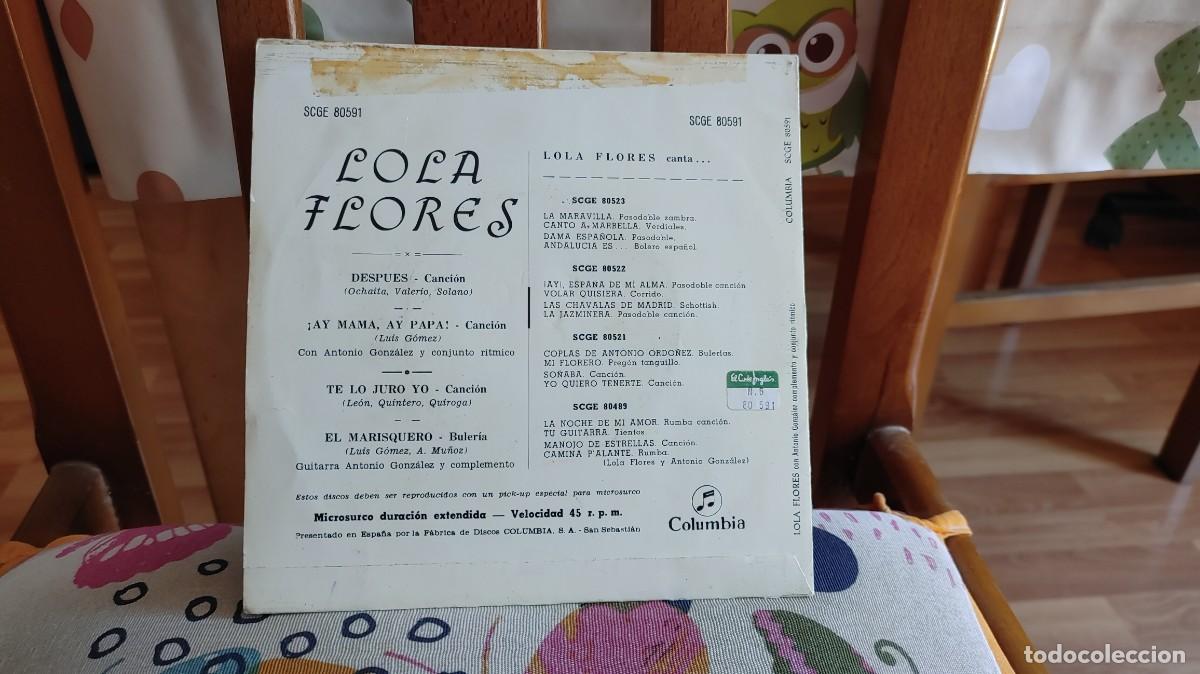 Discos de vinilo: LOLA FLORES-EP DESPUES +3 - Foto 2