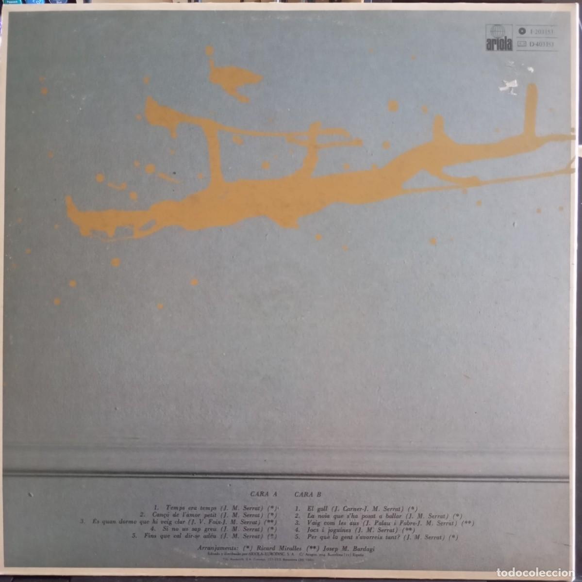 Discos de vinilo: TAL COM RAJA - JOAN MANUEL SERRAT (LP, VINILO) - Foto 2
