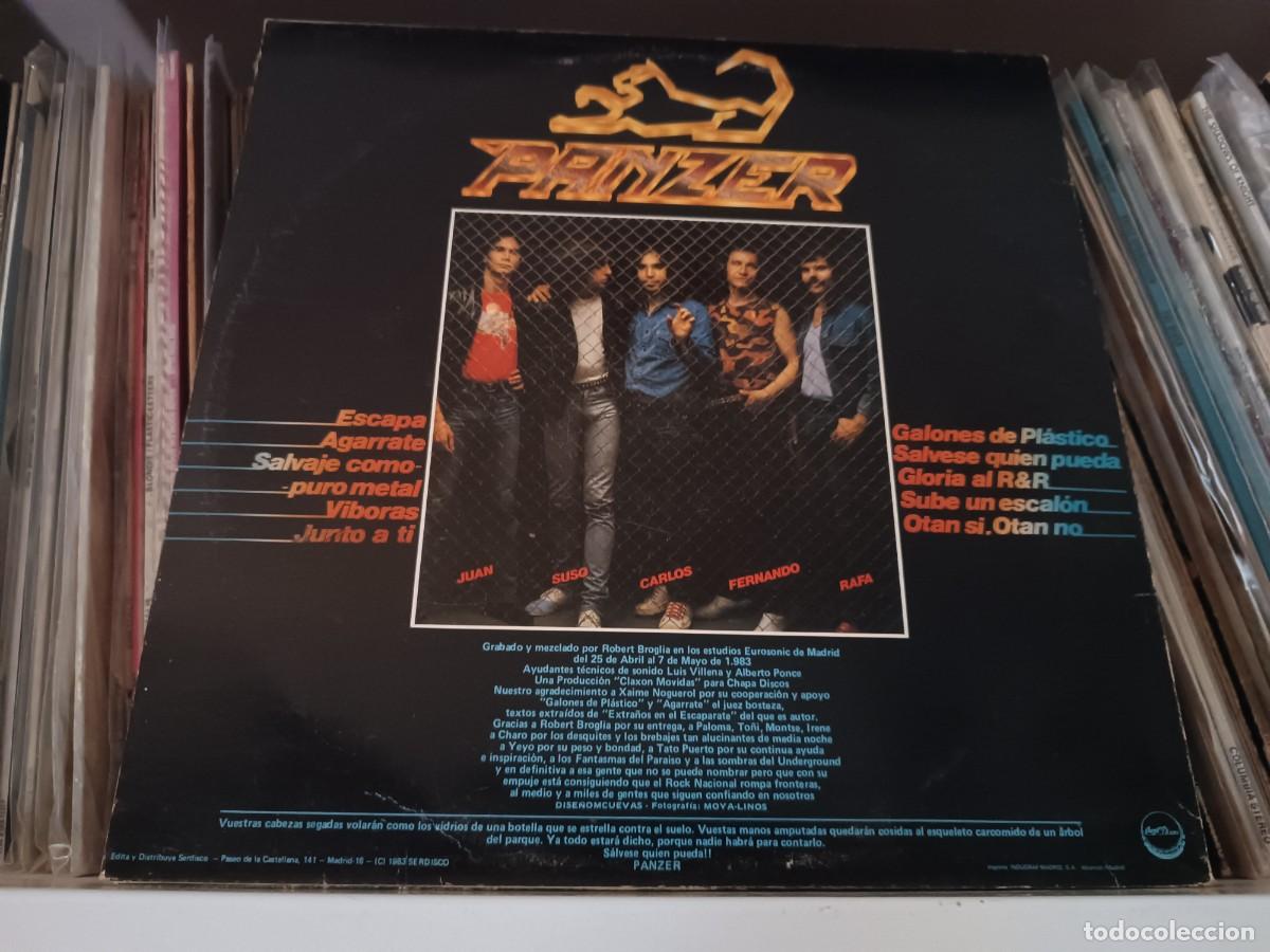 Discos de vinilo: Panzer &lrm;&ndash; S&aacute;lvese Qui&eacute;n Pueda - lp Spain 1983 - Foto 2