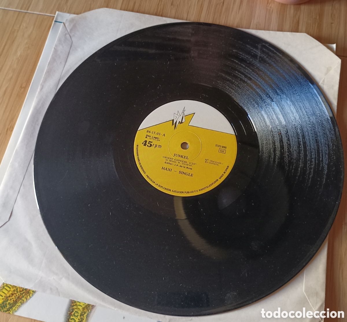 Discos de vinilo: Maxisingle JUNKEL &rdquo;Orient Express&rdquo; 1984 Synth-pop - Foto 3