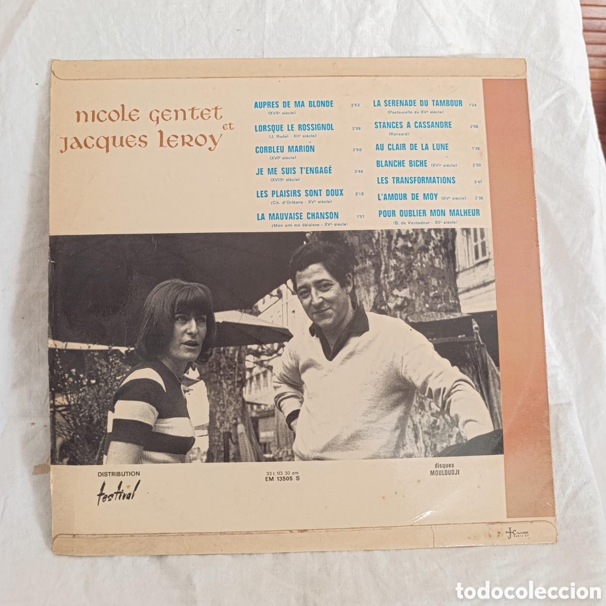 Discos de vinilo: NICOLE GENTET ET JACQUES LEROY - Foto 2