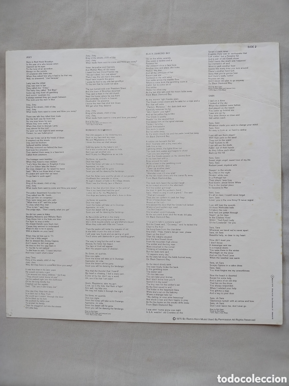 Discos de vinilo: Bob Dylan LP Desire. - Foto 3