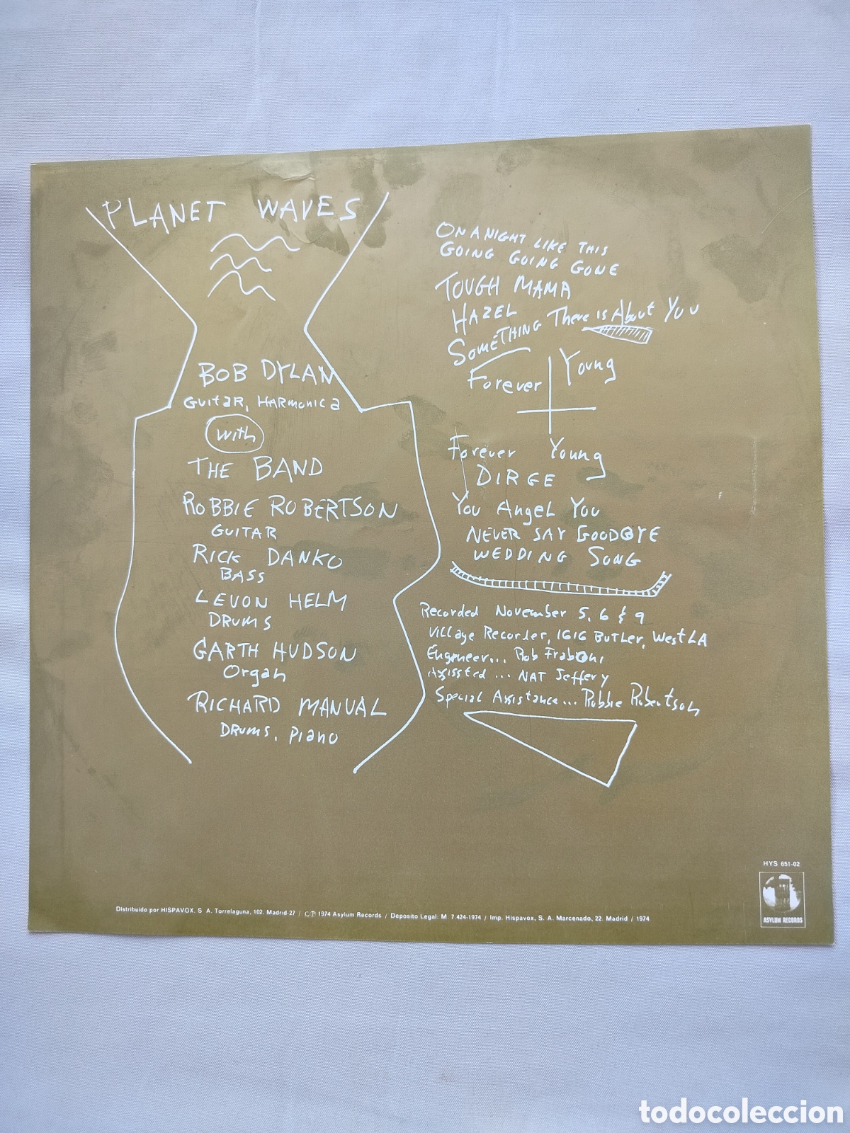 Discos de vinilo: Bob Dylan LP Planet Waves - Foto 3