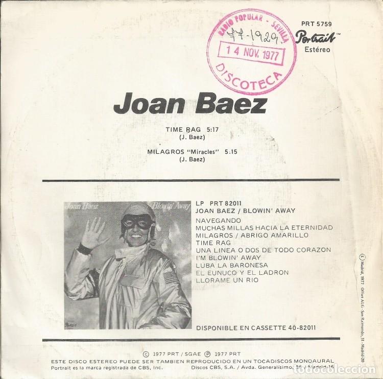 Discos de vinilo: JOAN BAEZ &middot;&middot;&middot; Time Rag / Miracles - (Single) - Foto 2