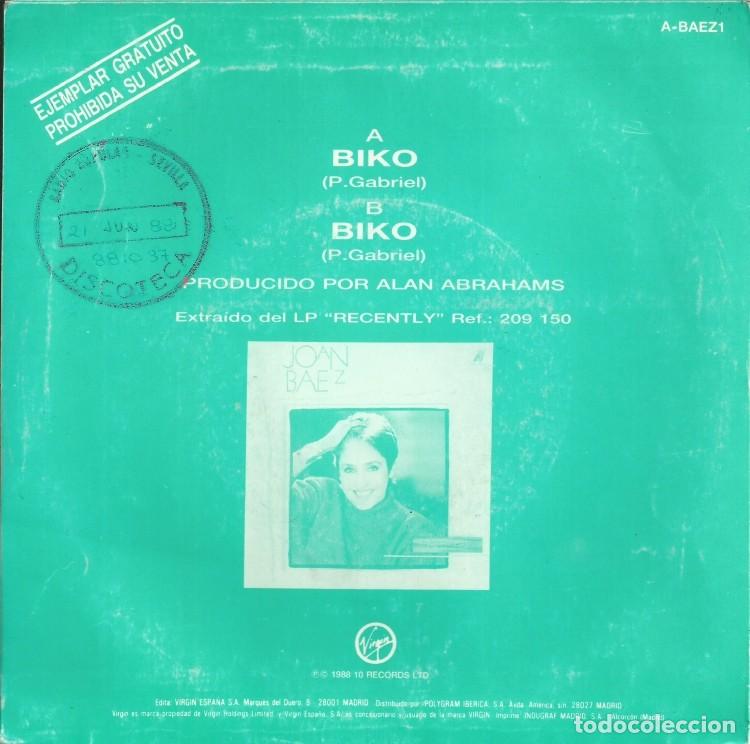 Discos de vinilo: JOAN BAEZ &middot;&middot;&middot; Biko / Biko - (Single) - Foto 2