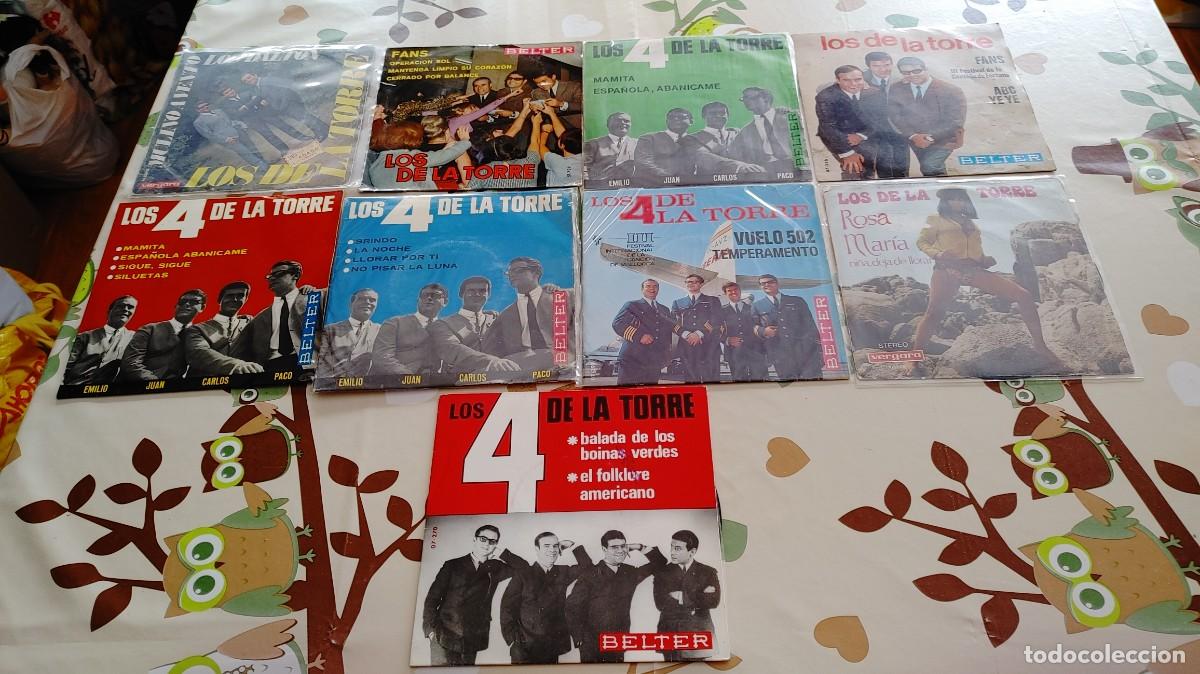 Discos de vinilo: LOS 4 DE LA TORRE-LOTE DE 3 EPS + 6 SINGLES - Foto 1