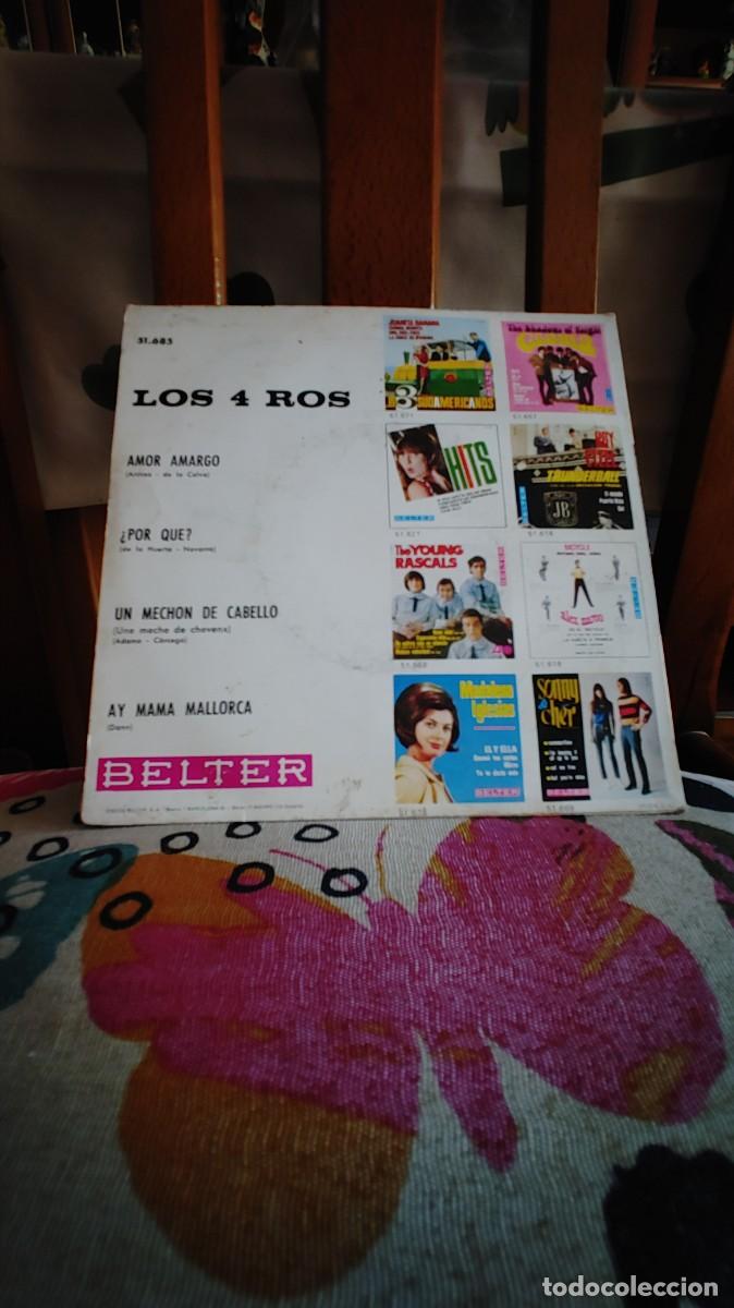 Discos de vinilo: LOS 4 ROS-EP AMOR AMARGO +3 - Foto 2