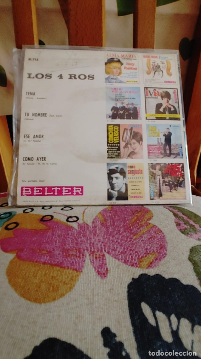 Discos de vinilo: LOS 4 ROS-EP TEMA/TU NOMBRE +2 - Foto 2