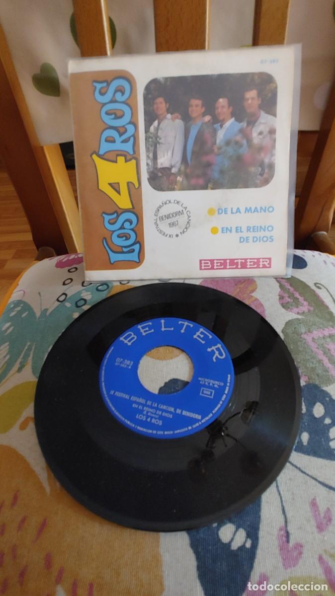 Discos de vinilo: LOS 4 ROS-SINGLE DE LA MANO - Foto 1