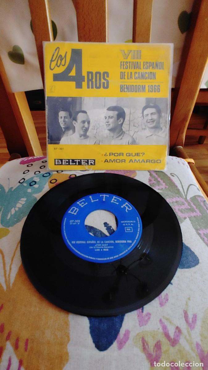 Discos de vinilo: LOS 4 ROS-SINGLE POR QUE - Foto 1