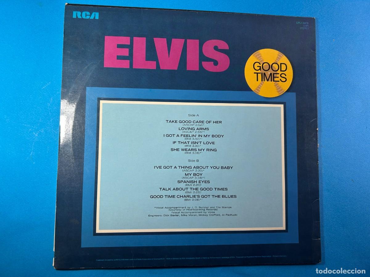 Discos de vinilo: ELVIS PRESLEY - GOOD TIMES - GERMANY - Foto 2
