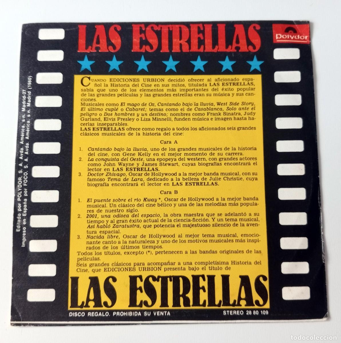 Discos de vinilo: SINGLE VARIOS B.S.O. - 6 TEMAS DE CINE - Foto 2