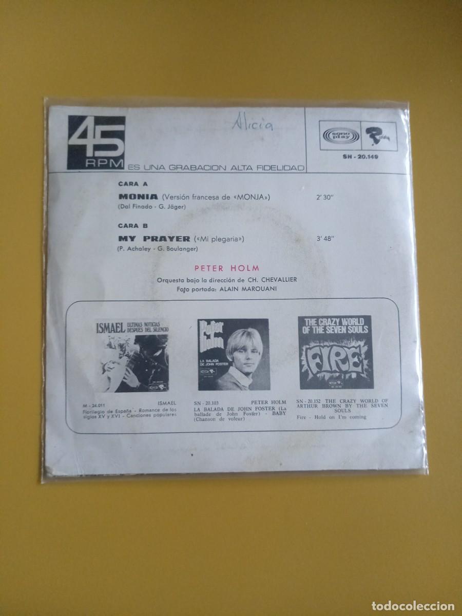 Discos de vinilo: Peter Holm - Monia / My prayer 1968 - Foto 2