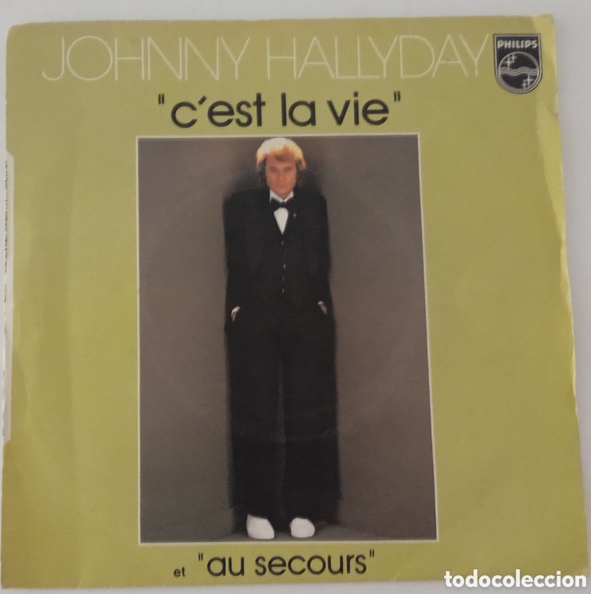 Discos de vinilo: JOHNNY HALLYDAY - Cest la vie (1977) single - Foto 1