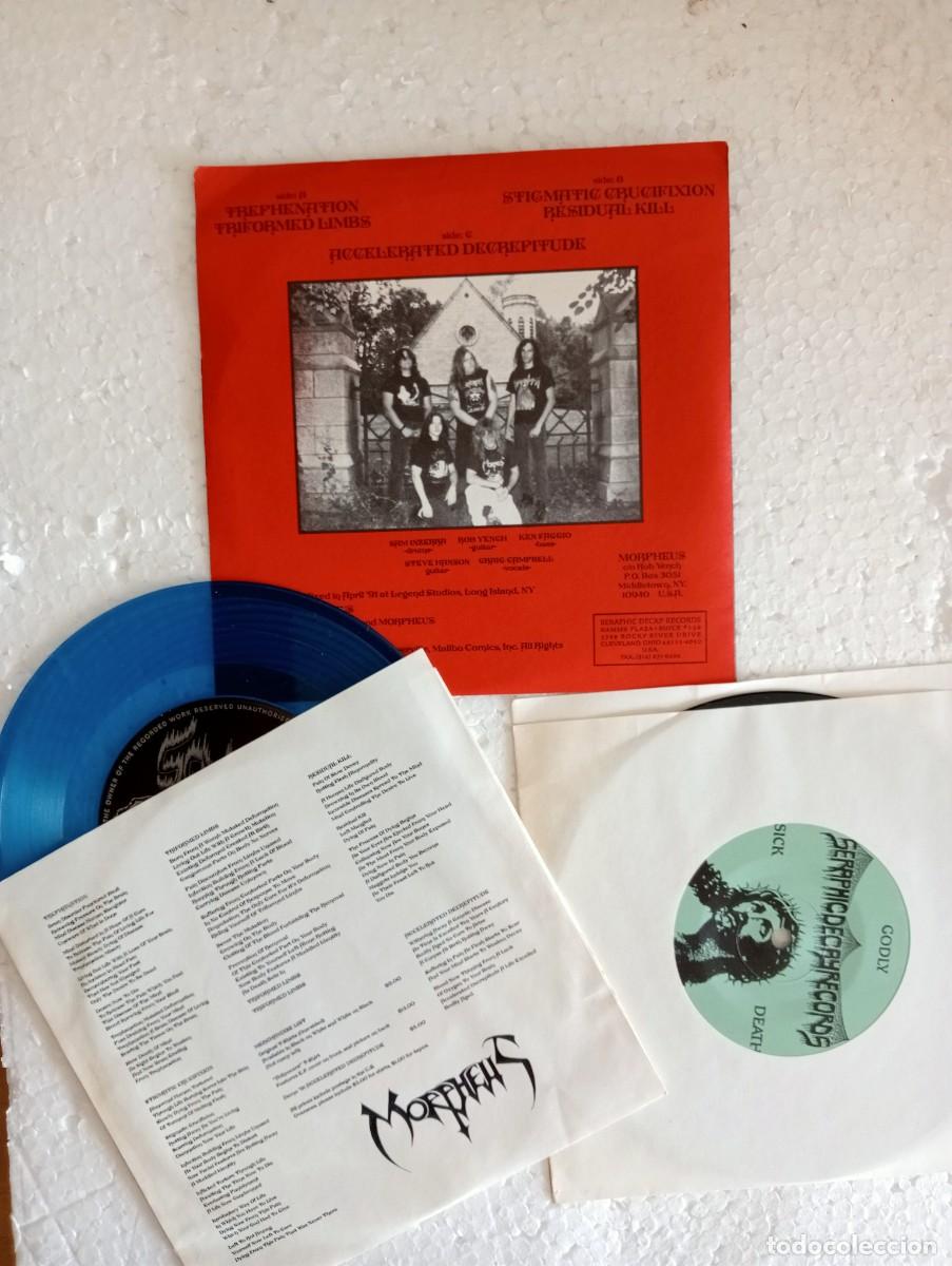 Discos de vinilo: Morpheus - Adipocere (7&rdquo;, Blu + 7&rdquo;, S/Sided) USA 1992 insert - Foto 2
